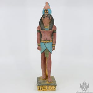 Real Limestone Statue of God Horus - Rare Egyptian Statue of God Horus - Handmade In Egypt From Real Stone - Free Shipping Worldwide