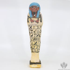Rare Egyptian Ushabti Figurine Made From Real Limestone - Carefully Handmade In Egypt - Free Shipping