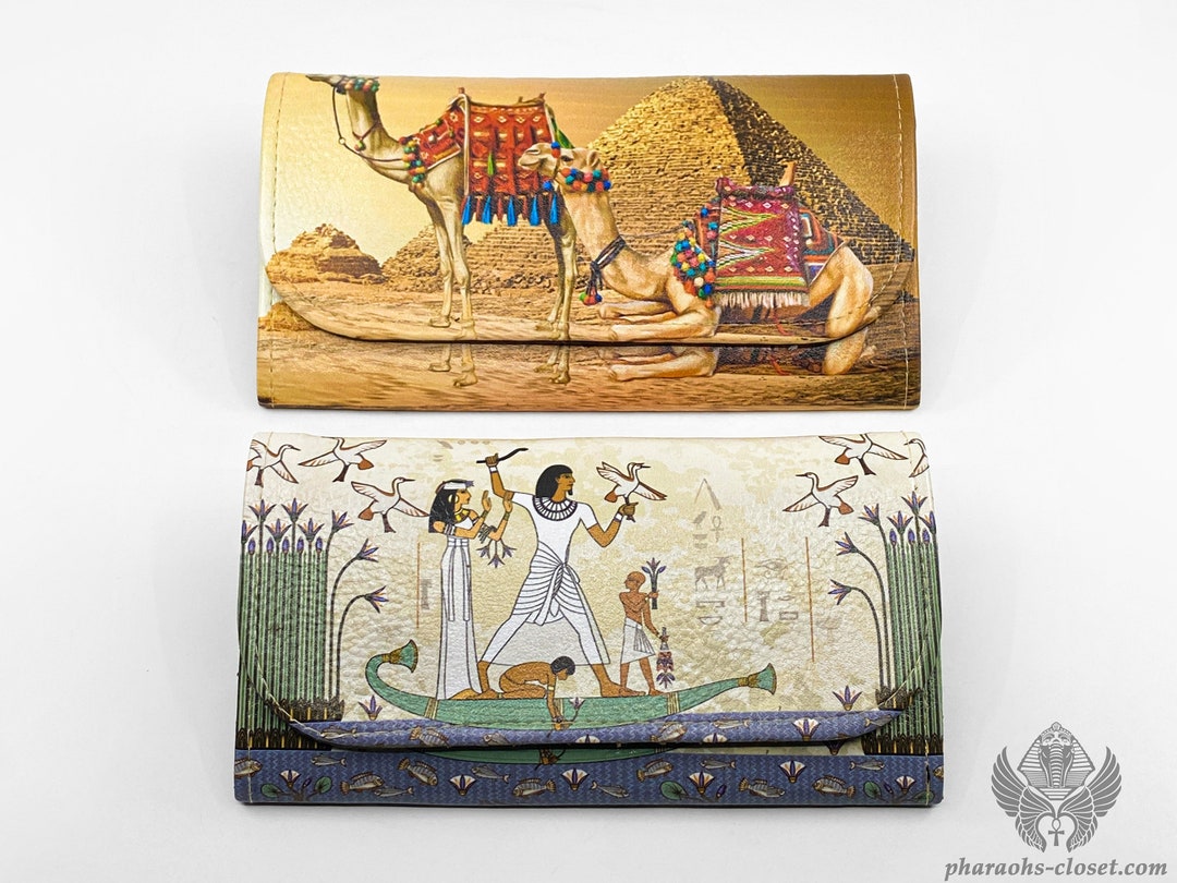 Charming Egyptian Wallets of Goddess Isis and the Sacred Sphinx
