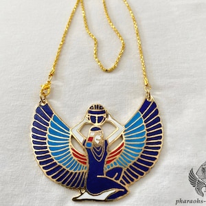 The Cosmos Goddess Nut Pendant - Winged Goddess - Egyptian Goddess - Astrology - Divination Tool - Psychic Reading - Handmade in Egypt