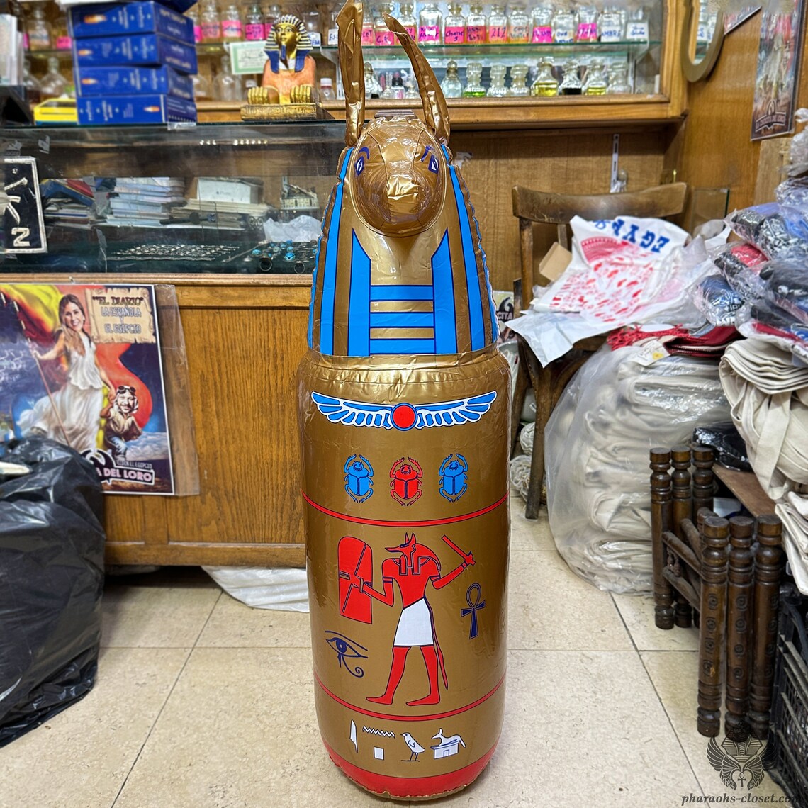 Rare Inflatable Rare Inflatable Anubis Statue - Large Egyptian Inflatable Anubis Figure ...