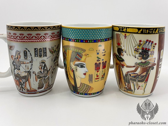 Gesegnete ägyptische Tassen 3er Set Kleopatra Tut und | Etsy
