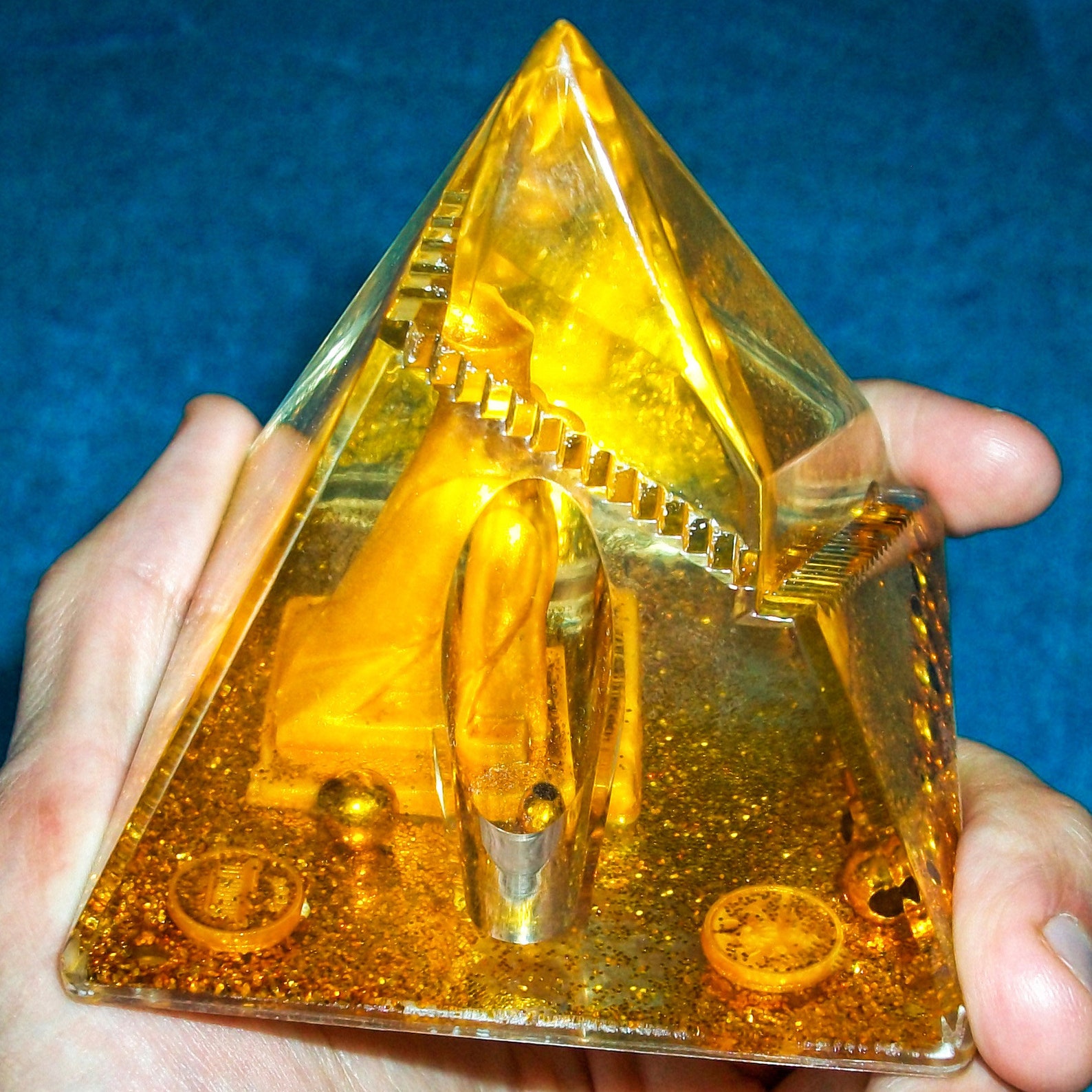 Unique Egyptian Snow Globe Pyramid of God Horus With Pen Etsy