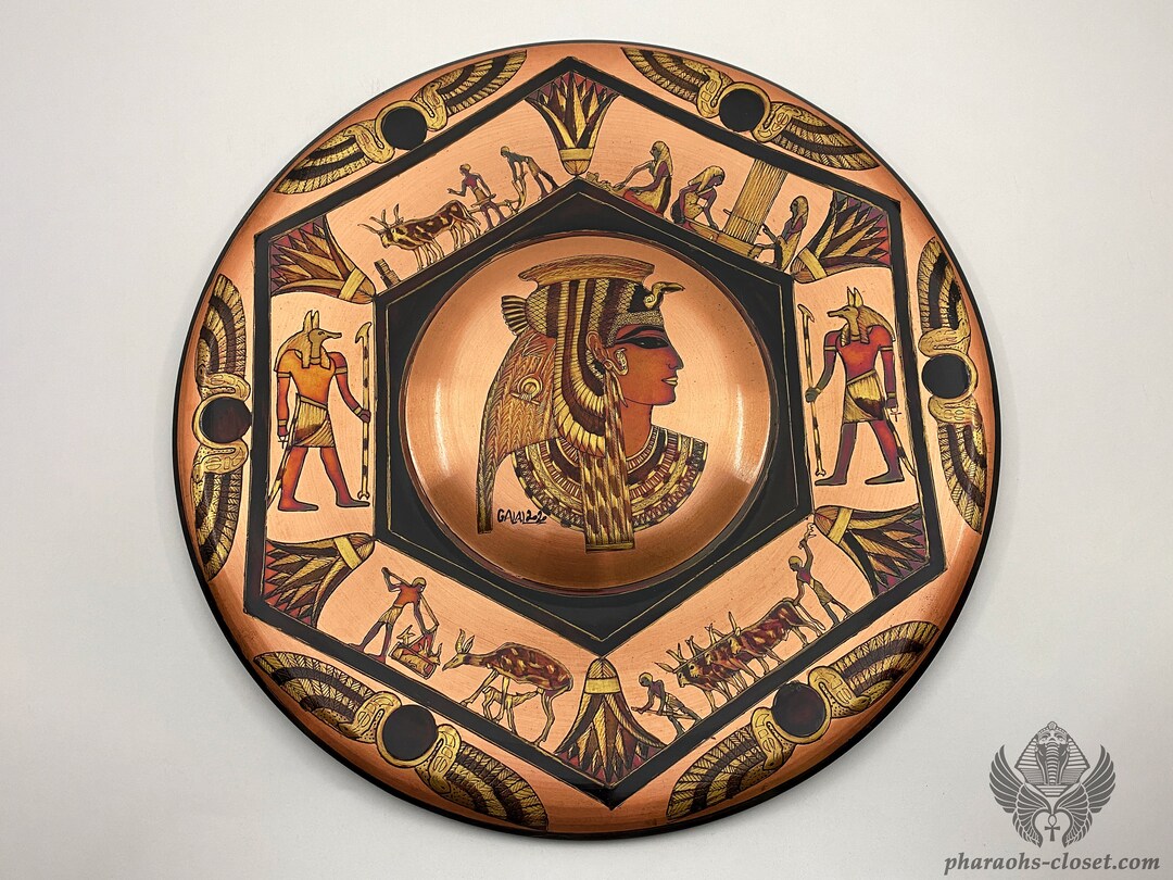 エジプト　飾り　皿絵　インテリア　ラムセス2世　クレオパトラ　EGYPT エジプト飾り皿絵インテリアラムセス2世クレオパトラEGYPT
