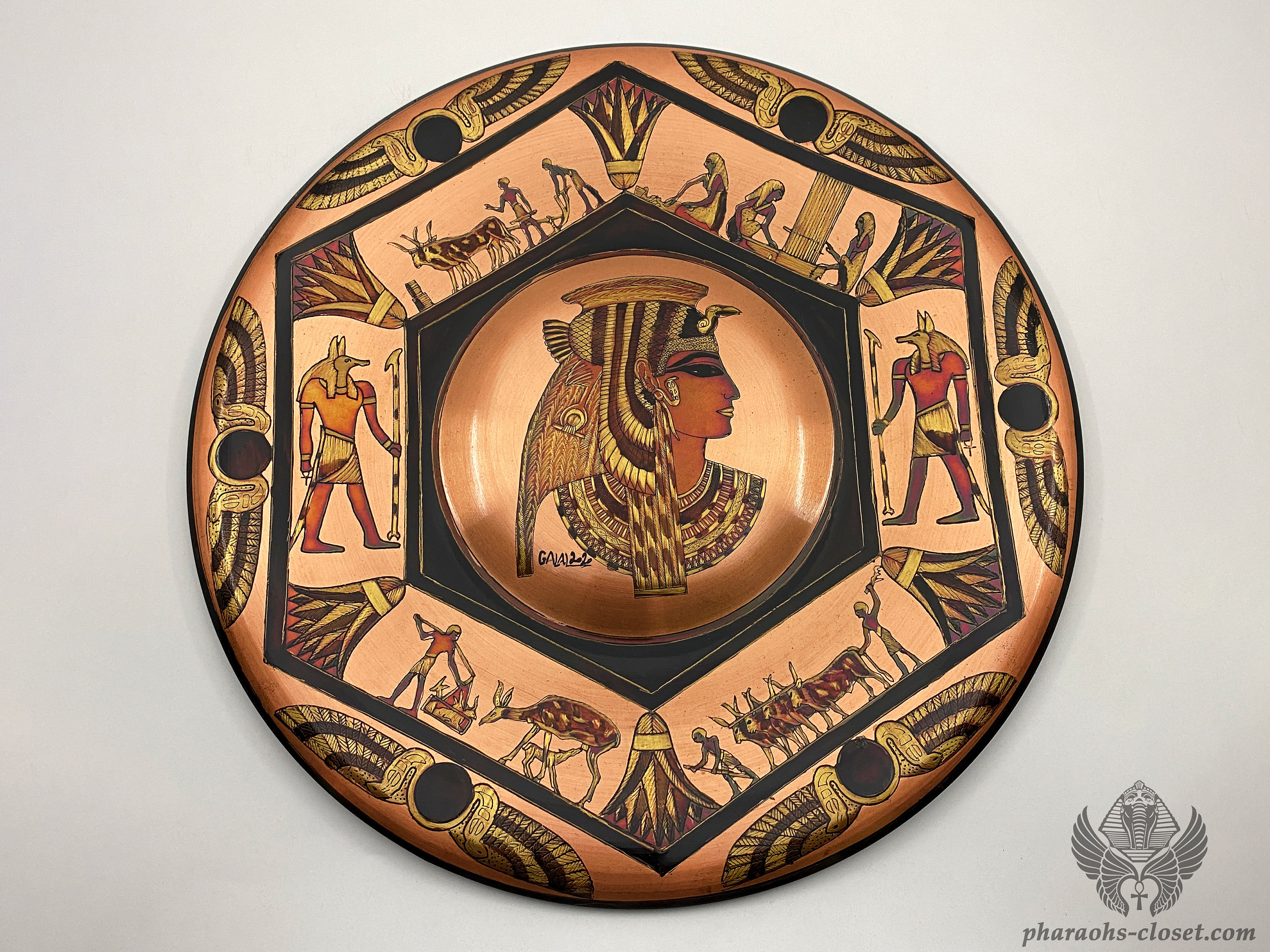 The Sacred Plate of Cleopatra - Unique Wall Hanging Copper
