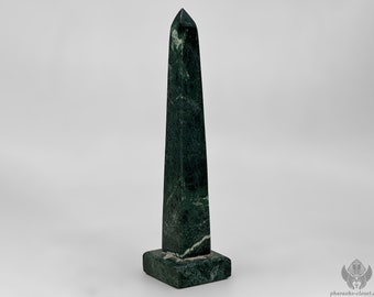Green Alabaster Egyptian Obelisk - Pure Egyptian Obelisk For Healing n Spiritual Work - Egyptian Altar Tools - Handmade n Activated In Egypt