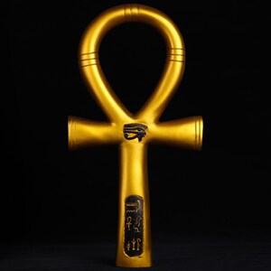 The Golden Ankh - Powerful Egyptian Cross for Healing Rituals and Activation Work - Spirituality Egyptian Ankh - Carefully Handmade In Egypt