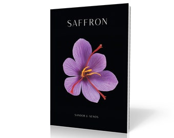 Saffron Cookbook | Saffron Spice | Edible Plant | Herbalism | Foodie Gift | Housewarming Gift