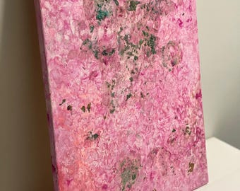 Hand-Painted Acrylic Abstract Canvas Art, Gold Strokes, Modern Home Decor (50x40 cm)