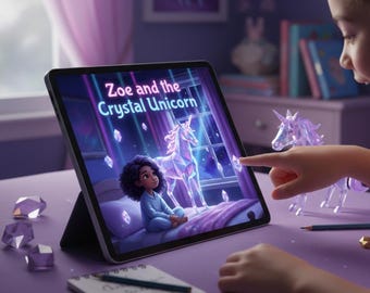 Zoe and the Crystal Unicorn Story Book | Illustrated Kids Fantasy (PDF)