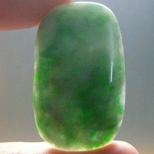 Green Rectangle Shape Jade Stone, 37.15 CT Natural Jade Jadeite Gem Stone, Burmese Natural Green Jadeite Type A Jewelry Making Stone image 7