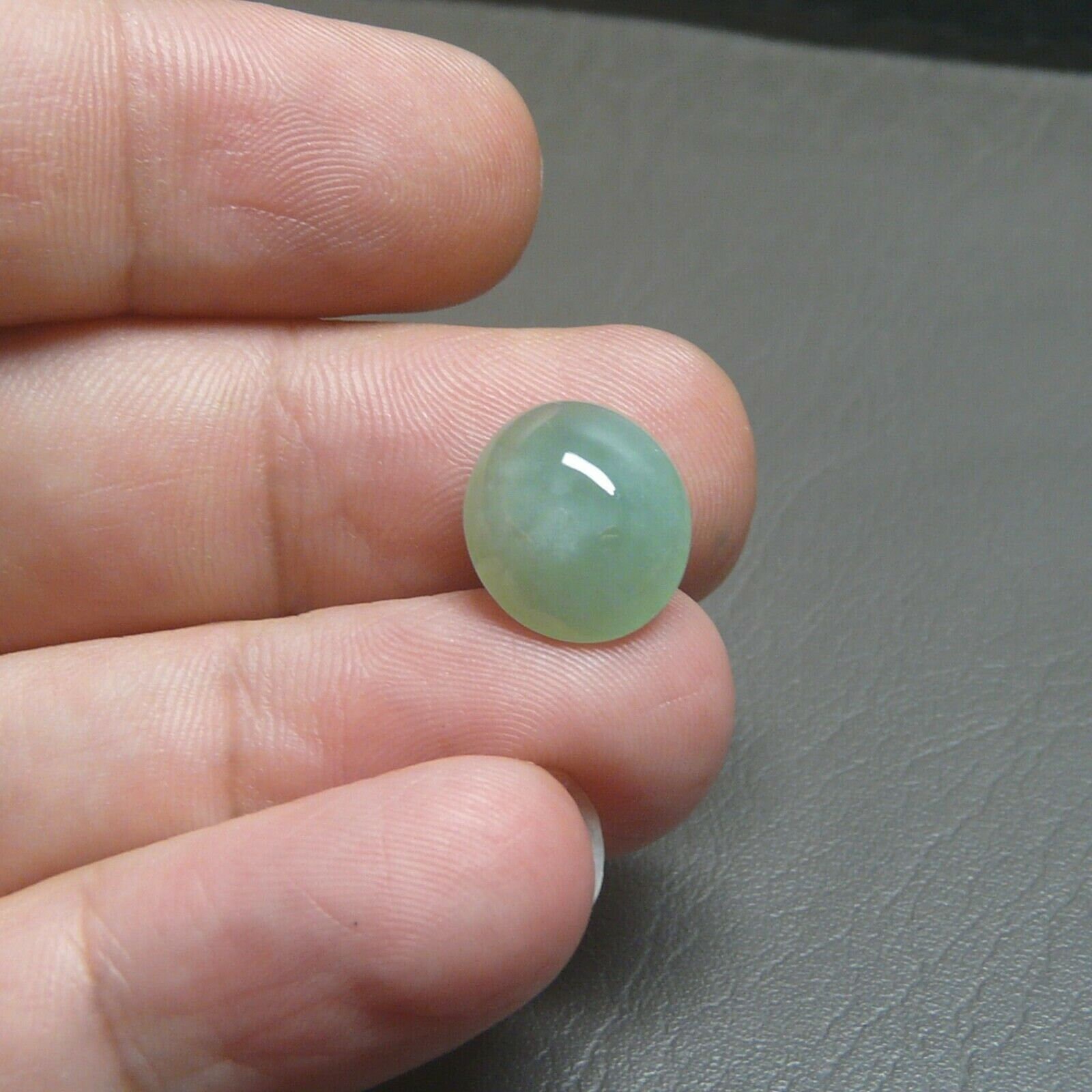 Anillo de Jade Cabochon, Jade de Jadeíta Verde Genuino, Piedra Preciosa
