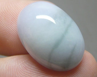 Certify Jade Jadeite Stone, Real Jade Gemstone. Authentic Untreated Jadeite Cabochon Stone with Certificate 14.17 CT