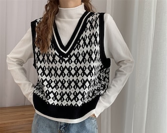 knitted sweater vest womens