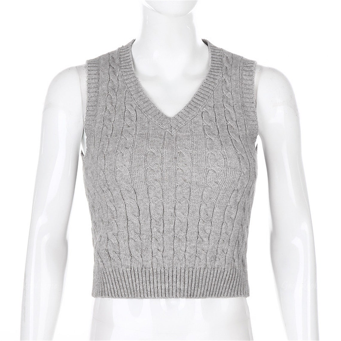 Gray Sweater Vest Knit Vest Y2K Argyle Sweater Vest Etsy