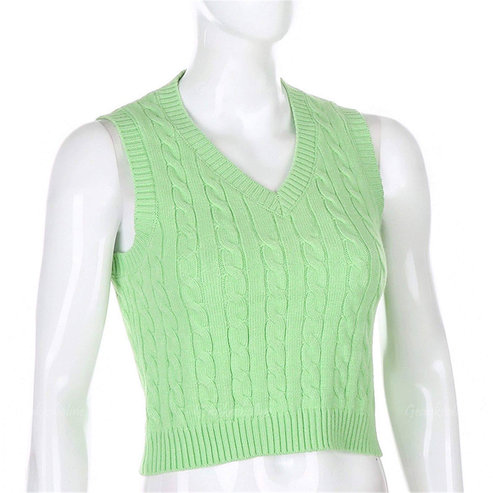 Green Knit Vest Green Sweater Vest Y2K Argyle Sweater Vest Etsy