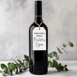 Bachelor-Abschluss, Glückwunschabschluß, Abschlussgeschenk, Grad-Tags, Abschlussfeier, College-Abschluss, Weinanhänger, Geschenkanhänger, digitaler Download