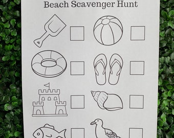 skattjakt, strandskattjakt, strandaktiviteter, skattjakt för småbarn, skattjakter, utskrivbar strand, strandkul, digitalt