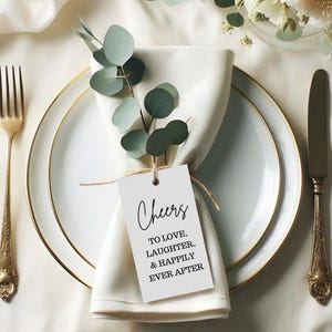 wedding tags, wedding shower tag, wedding tag, wedding favors, cheers to love and laughter, cheers to the mr and mrs, download, digital, PDF