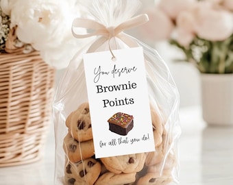 Brownie Punkte, Verdienen Brownie Punkte, Danksagungsanhänger, Danksagungsanhänger, digital, DOWNLOAD