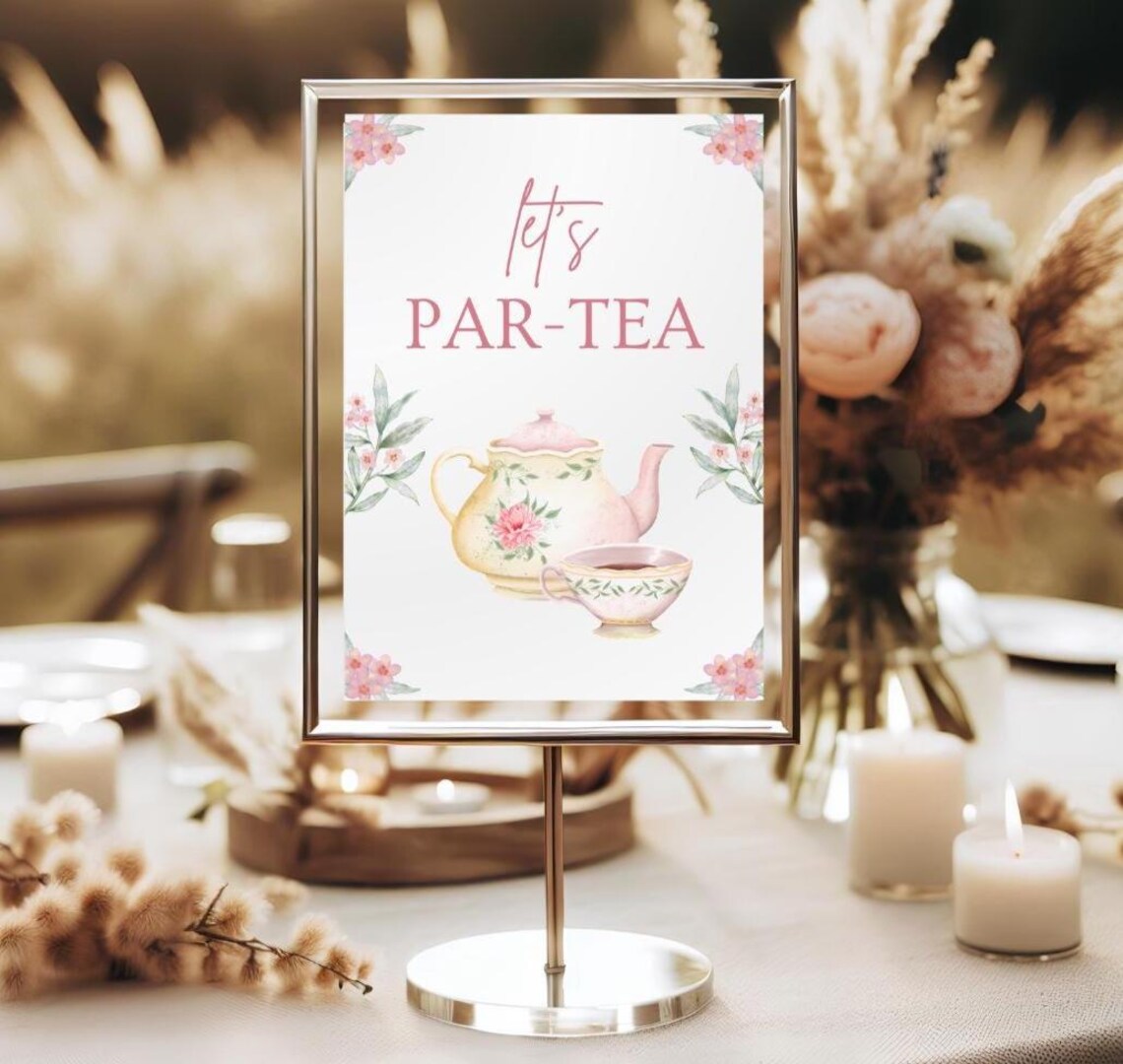 Let's Partea, Tea Party, Tea Party Sign, Lets PARTEA, Spill the Tea ...