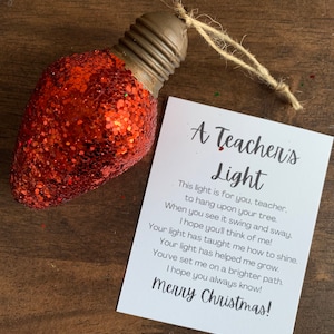 La luz de un maestro, poema del maestro, tarjeta del maestro, navidad, tarjeta de navidad del maestro, descarga digital