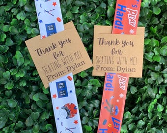 Hockey birthday favors hockey  theme party hockey  bracelet hockey  slap bracelet for party favors  birthday party favors
