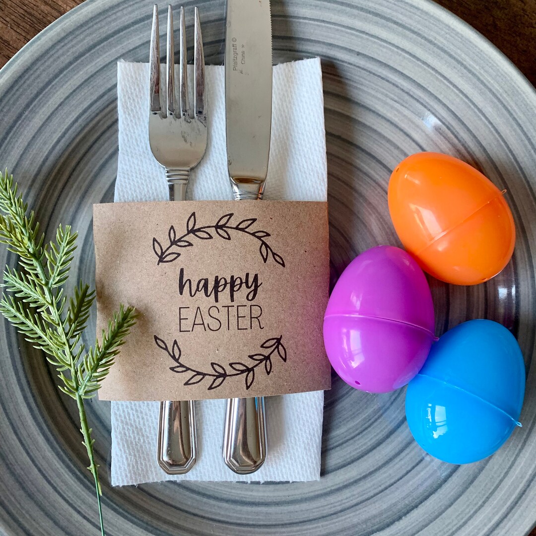 Easter Silverware Holder, Easter Decor, Easter Table Decor, Easter