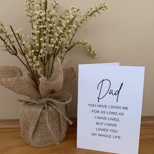 Vatertagskarte, Vatertagskarte, Daddykarte, Ehepartnerkarte, süße Vaterkarte, Karten, sentimentale Karte, PDF, digitaler Download, digital