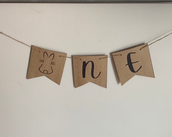 First birthday banner, bunny banner, some bunny is one banner, bunny, banner, birthday banner