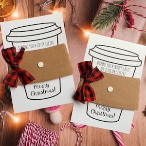 Regalo de café de Navidad, Regalo de maestro, Titular de la tarjeta de regalo de Navidad, regalo de café, tarjeta de Navidad, navidad, navidad, descarga digital