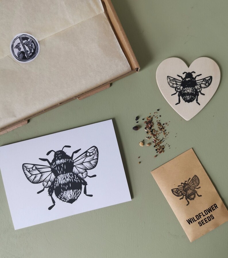 Mini bumblebee gift set, letterbox gifts, for bumblebee lovers, Bee happy birthday gifts Fathers Day gift set image 1