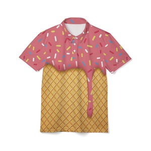 Erdbeer Eis Waffel Unisex Polo Shirt