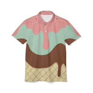 Dreischichtiges Eistüte Unisex Polo-Shirt