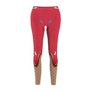 Samt-Eiscreme auf Leggings einer Schokoladentüte