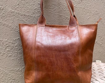 Leather bag, handmade leather ba6g, handbag, woman leather bag, elegant leather bag, made in Morocco handbag