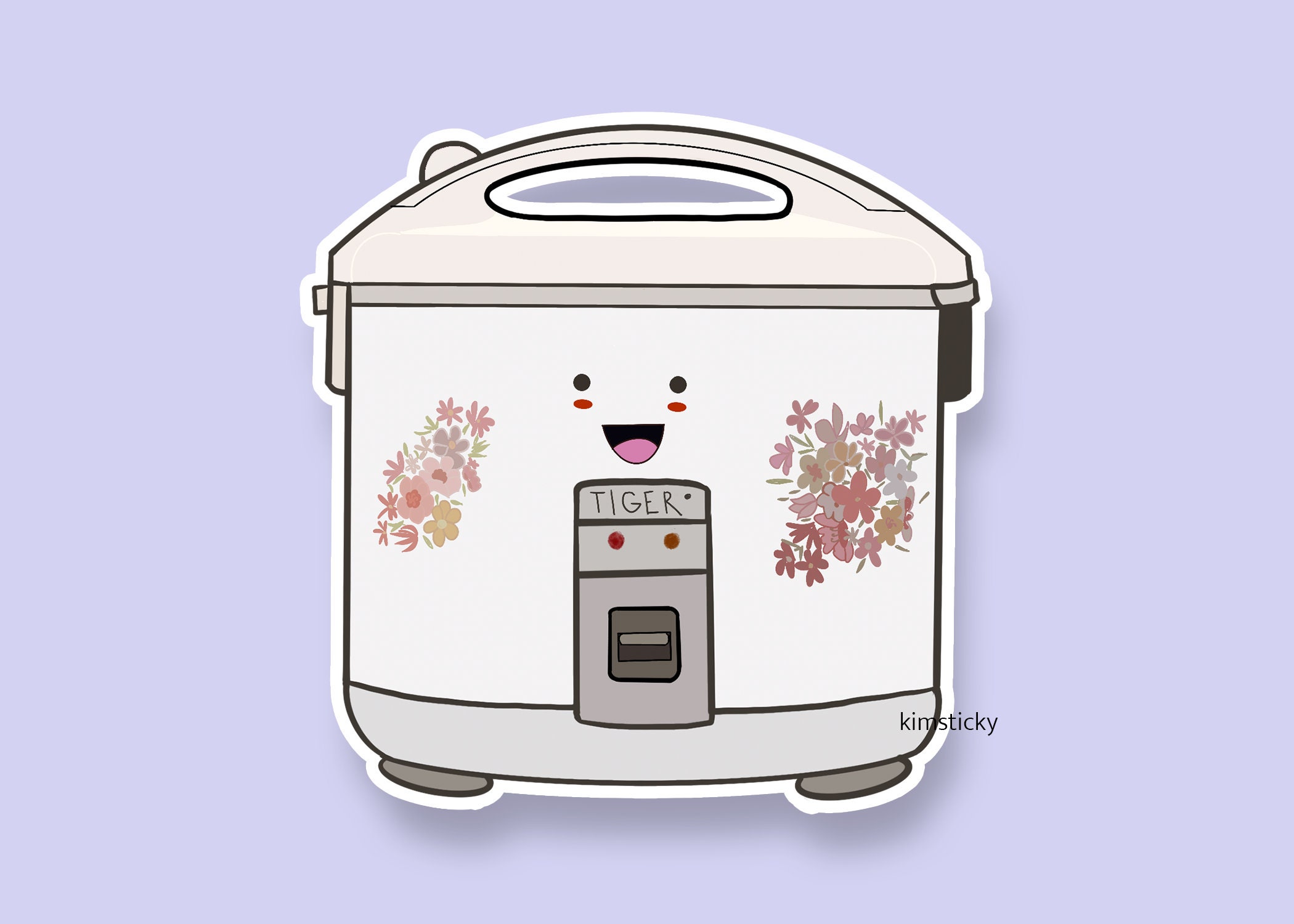 Tiger Rice Cooker Sticker Etsy