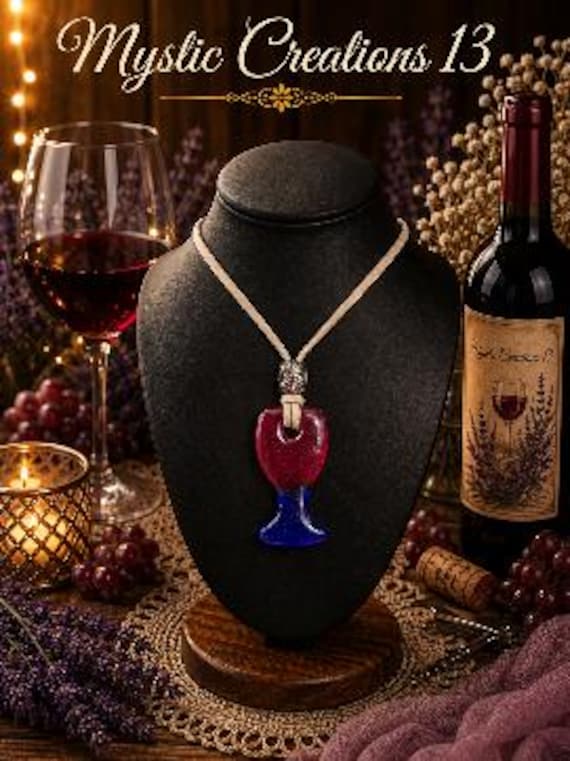 Fused Glass Wine Pendant