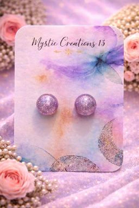 Dichroic Studded Earrings