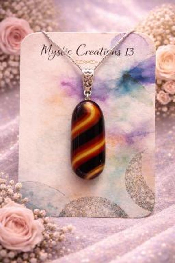 Hand Crafted Fused Glass  Pendant