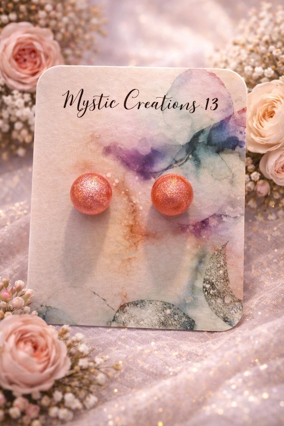 Dichroic Studded Earrings