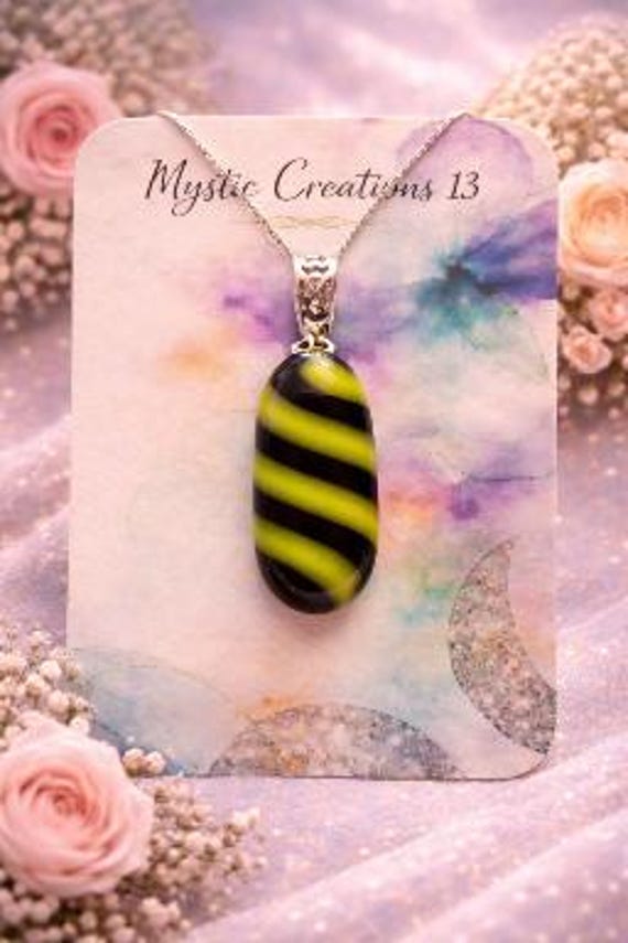 Hand Crafted Fused Glass  Pendant