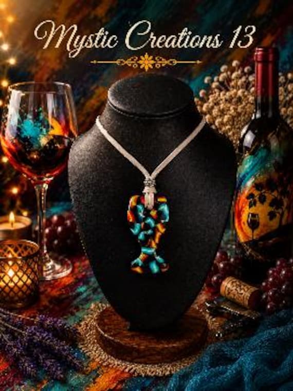 Fused Glass Wine Pendant