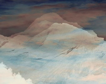 Abstract Mountain Landscape Print