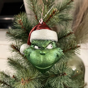 MOLD - The Grinch Christmas ornament silicone mold / Resin mold