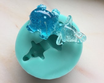Molde de silicona para soporte de teléfono con forma de elefante / Molde de resina