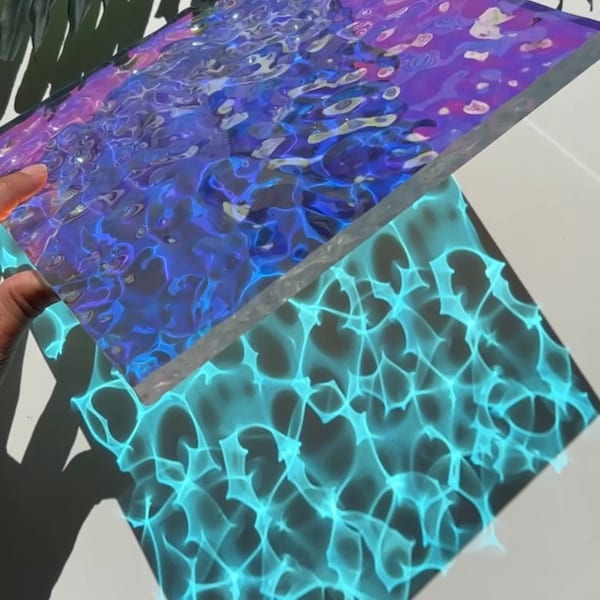 Molde cuadrado de silicona con efecto de ondas de agua / Molde de resina