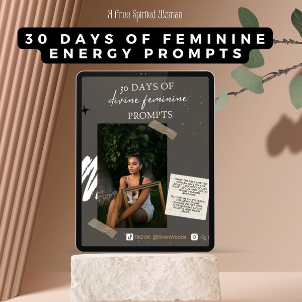 Divine Feminine Prompts, Journal, ebook digital download, Self care