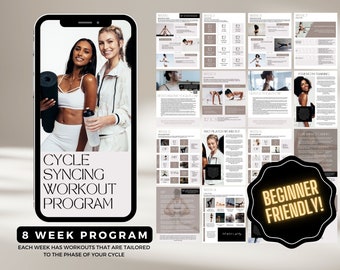 Cycle Syncing Workout Plan: 8-Week Beginner Fitness (Digital Download)