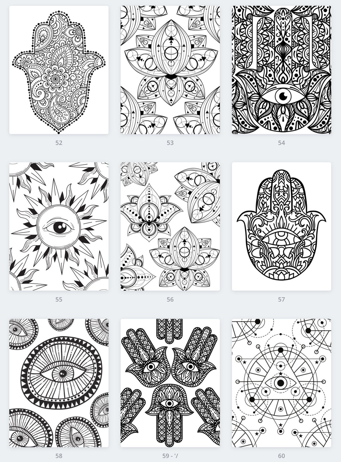 11 Page Third Eye DIGITAL Adult Coloring Book Printable - Etsy